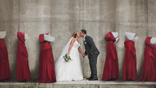 Is This <i>Handmaid's Tale</i> Wedding Portrait Too On the Nose?